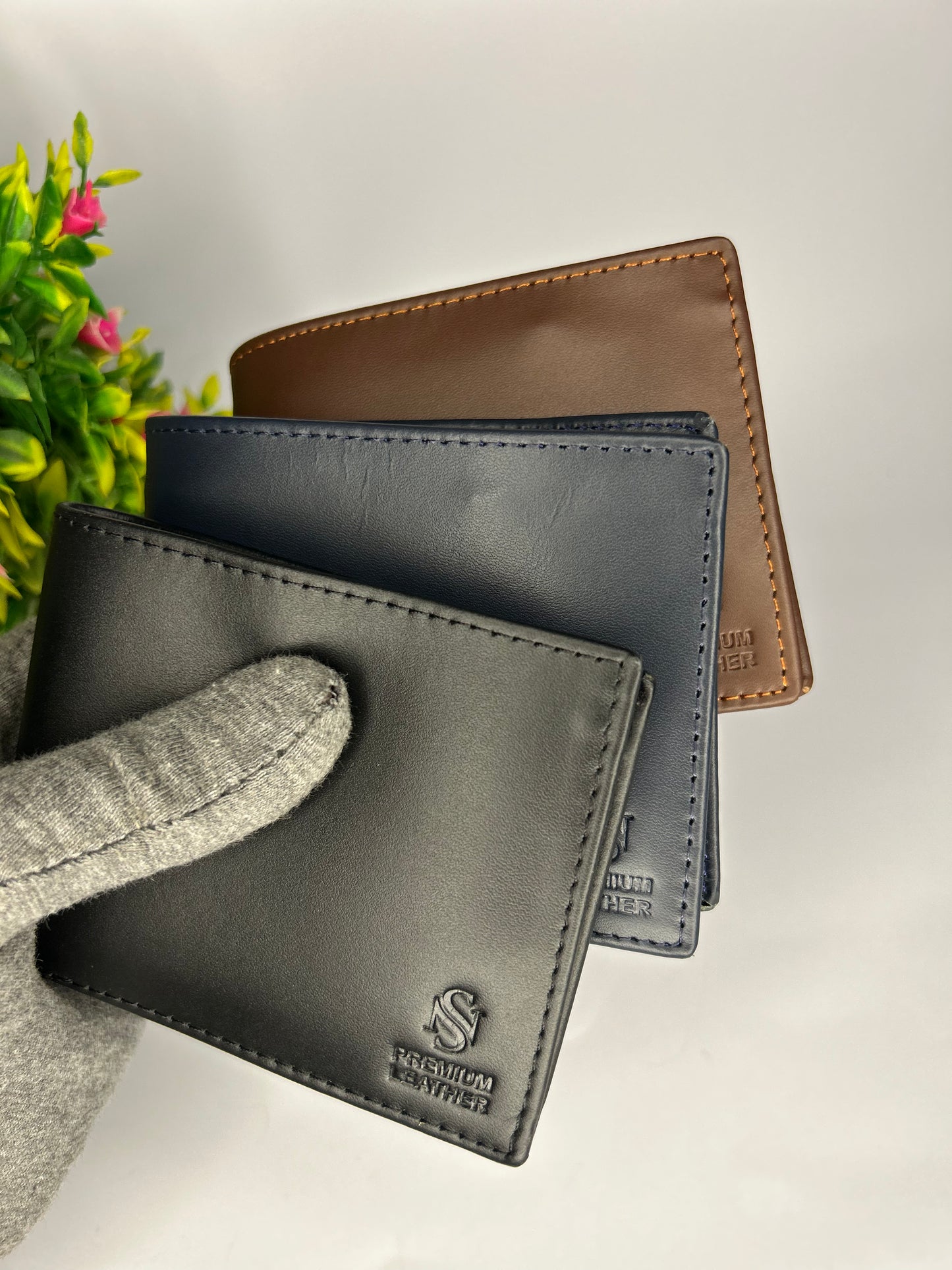 Genuine cow leather wallet model zb3
