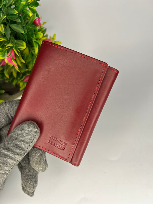 Genuine cow leather wallet model 3f4